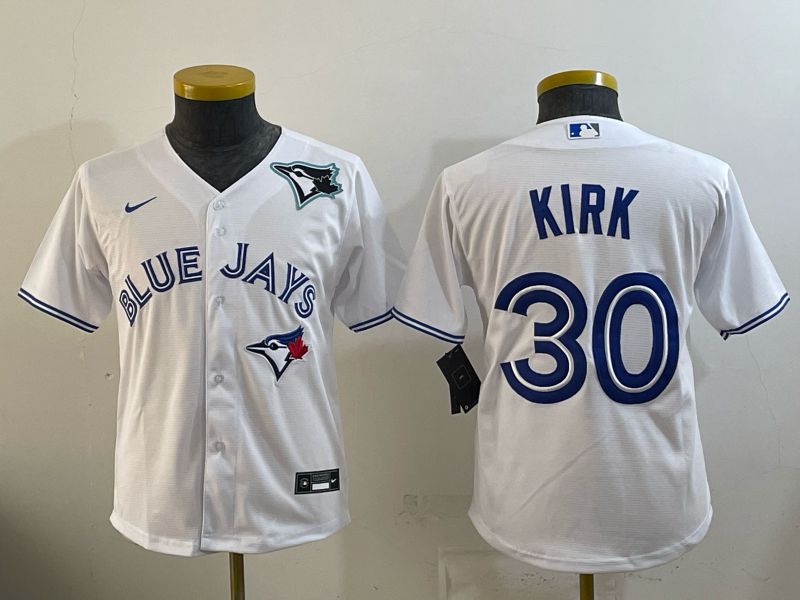 Youth 2025 Nike Toronto Blue Jays #30 Kirk White Game MLB Jersey 04->youth mlb jersey->Youth Jersey